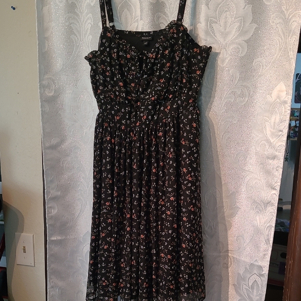 Floral Black Dress